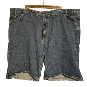 Casual Blue Jean Shorts with Knee-Length Cut